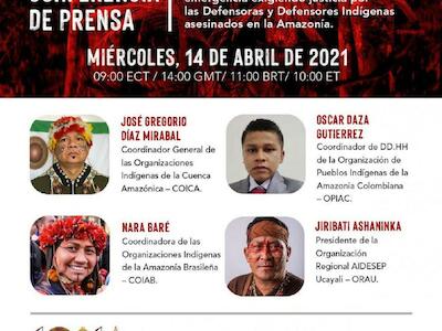 Declaran emergencia por asesinatos de defensores/as en la Amazonía