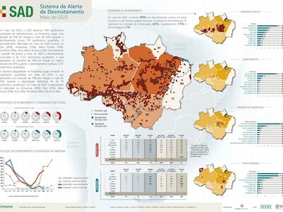 Desmatamento na Amazônia aumenta 54% em dez meses; apenas em maio, a Amazônia perdeu 649 km² de floresta nativa