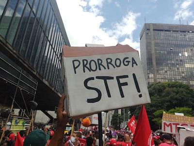 Manifestação do 17 de Março em São Paulo: MST por Despejo Zero. Foto: Acervo do MST em São Paulo