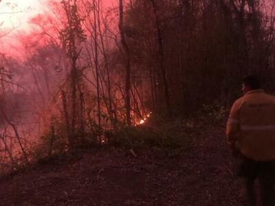 Fuego en el municipio de Urundel. Imagen: Gentileza Finca Nocetti