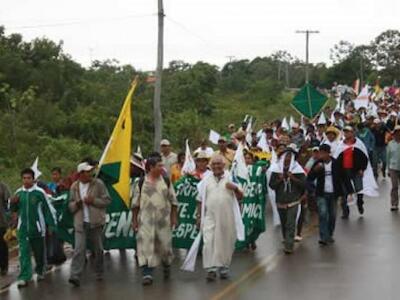 Indígenas inician X marcha para que se declare desastre nacional a la Chiquitanía