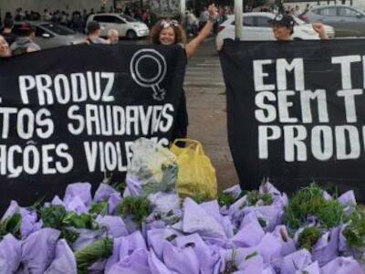 Las Mujeres Sin Tierra distribuyeron alimentos de la Reforma Agraria en Brasilia