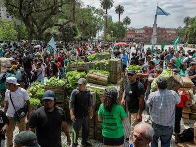 Los productores de alimentos ganaron la calle y repudian las políticas de Milei