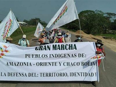 La marcha partió el 25 de agosto desde Trinidad. Foto. Desther Ágreda