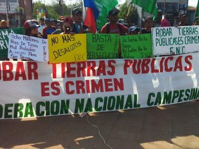 Movilizaciones campesinas contra la criminalización y por recuperación de tierras