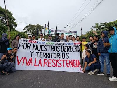 Las seis nacionalidades indígenas de Pastaza piden que no se amplíe la industria petrolera sobre sus territorios. Foto: cortesía PAKKIRU