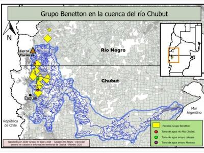 "Pilcaniyeu padece falta de agua potable debido al uso exclusivo en beneficio del grupo Benetton"