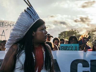 Marcha do Acampamento Terra Livre (ATL) em Brasília, em 2023 - Luz Dorneles