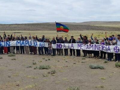 Presentación de amparo mapuche contra megaminería en Río Negro