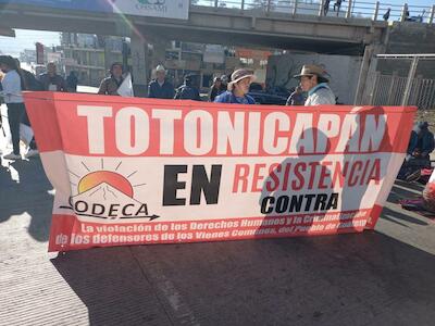 Protesta por detención de líderes indígenas