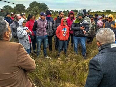 Mayo 2022 - Inspección ocular en territorio de las dos comunidades. Peritajes en la causa que se abrió en el juzgado federal 2 de Santiago del Estero. El Chañaral (dpto Aguirre) y comunidad Pampatu (dpto Mitre). Juez federal Sebastián Argibay y Indiana Garzón.