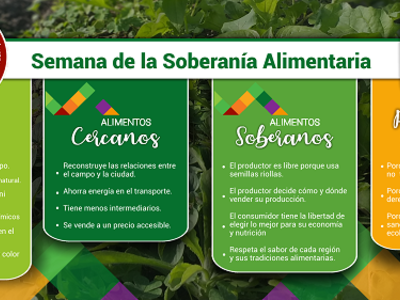 Semana de la Soberanía Alimentaria: Para terminar con el hambre, alimentos sanos, cercanos y soberanos