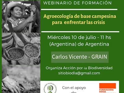 Webinario de formación | Agroecología de base campesina para enfrentar las crisis