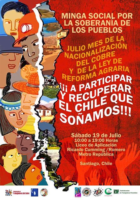 Chile Convocatoria A Minga Social Por La Soberan a De Los Pueblos 