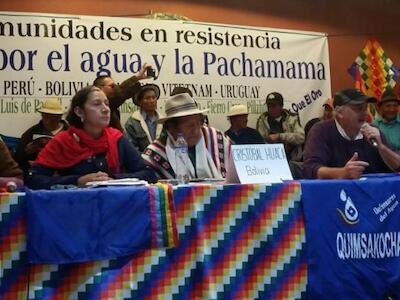 Declaración del encuentro por el agua y la pachamama