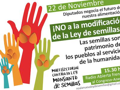 Flyer Jornada contra la ley de semillas 2