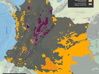 mapa Colombia y fracking