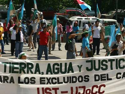 Movilización de la UST-MNCI por reclamos históricos de los sectores campesinos. Imagen: UST.