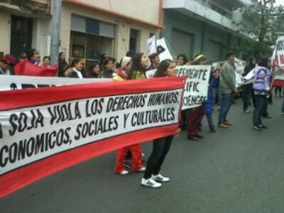 Protesta contra liberación del algodón transgénico y despidos injustificados