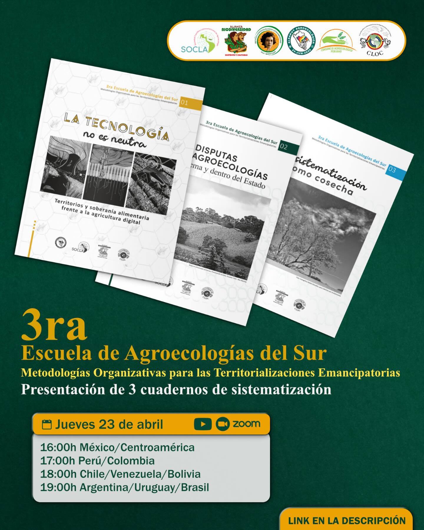 Presentación de cuadernos de la 3ra Escuela de Agroecologías del Sur