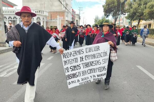 Solidaridad con el pueblo ecuatoriano y las organizaciones ecuatorianas movilizadas