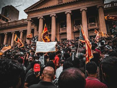 Protestas en Colombo, Sri Lanka, 2022. Foto: Supun D. Hewage/Pexels